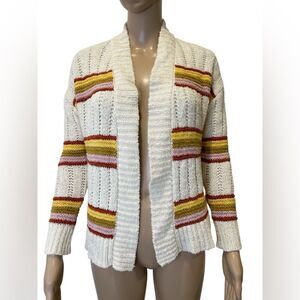 Madewell Striped Open-Front Cardigan Sweater size XXS